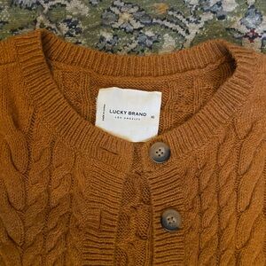 Lucky Brand Women's Cable Knit Sweater - Brown